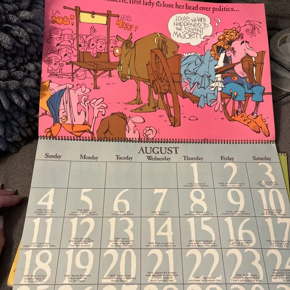 Vintage Hallmark Calendar 1974 First Ladies Historical OKT/Colson Louis Marak